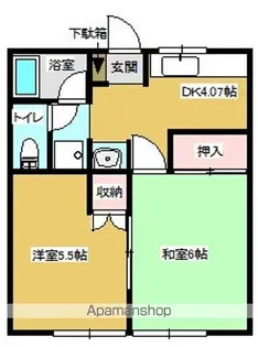 コーポネモト【1階】の間取り