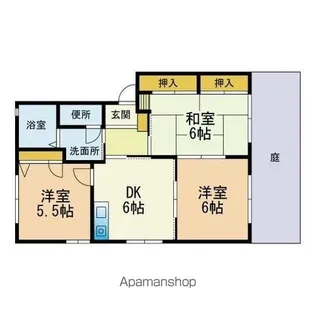 エルミタージュ坪見弐番館H棟【102号室】の間取り