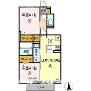 リッシュセゾン O【1階】の間取り