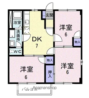 グリーンハウスマチニワサカ【2階】の間取り