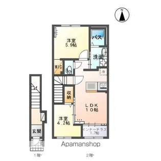 イリアス【2階】の間取り
