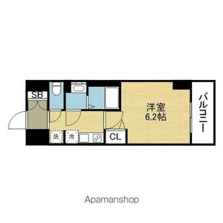 アドバンス大阪メルディア【305号室】の間取り