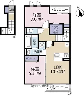サニーフラッツ岡本【2階】の間取り