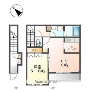ベルハウスA棟【203号室】の間取り