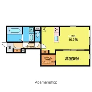 LARA向山【102号室号室】の間取り