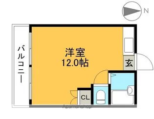 1Rの間取り画像