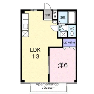 アーバンステート東中田【1階】の間取り