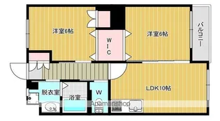 オリエンタル大濠【608号室号室】の間取り