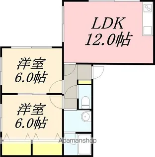 アメニティ新光【202号室】の間取り