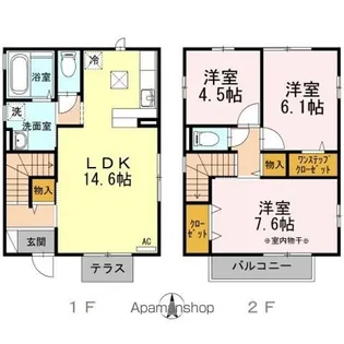 ジーロ D【101号室】の間取り