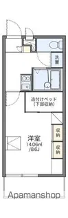 レオパレスコンフォール石橋B【3階】の間取り