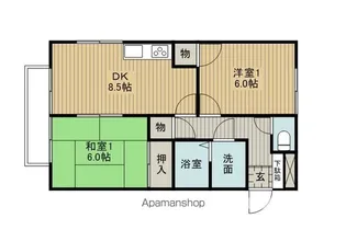 パークヴィラ一本杉【105号室】の間取り