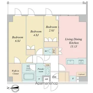 LIME RESIDENCE KAWAGUCHI EAST【7階】の間取り
