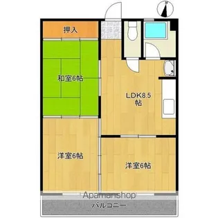 KATOコーポ【3階】の間取り