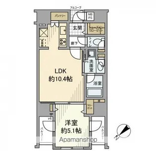 プリミテージュ新横浜【4階】の間取り