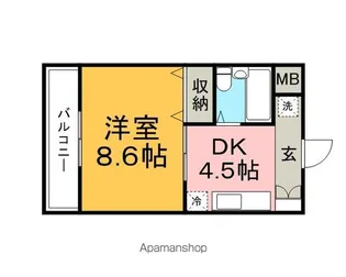 コーポ加月【B110号室】の間取り