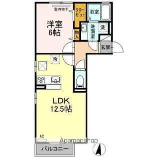 輝【1階】の間取り