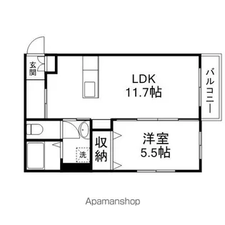 メゾンサンセリテ【4階】の間取り