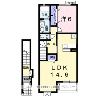 プラチナムアドレス【2階】の間取り