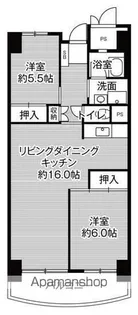 ビレッジハウス香椎浜タワー1号棟【10階】の間取り
