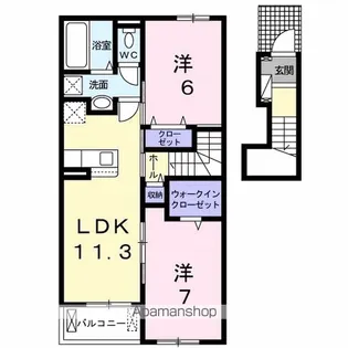 セゾンコート【2階】の間取り