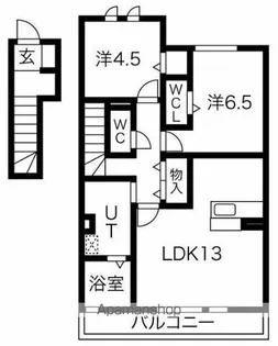 ワダニシムジュー【2階】の間取り