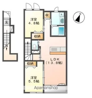 ヴァンルージュⅣ【203号室】の間取り