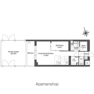 ルーウェ東大泉【1階】の間取り