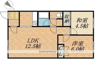 旭山パークハイツ【3階】の間取り