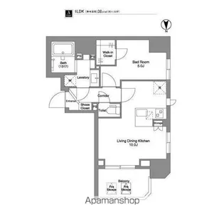 BPRレジデンス王子【6階】の間取り