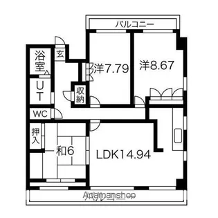 クリスタルコート【4階】の間取り
