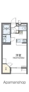 レオパレスラクレⅠ【101号室】の間取り