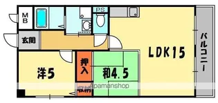 八坂一番館【4階】の間取り