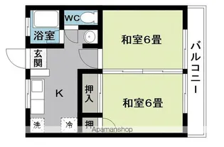 第二山和荘【2階】の間取り
