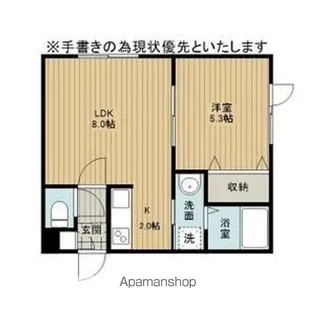 プレーヂオ11【105号室】の間取り