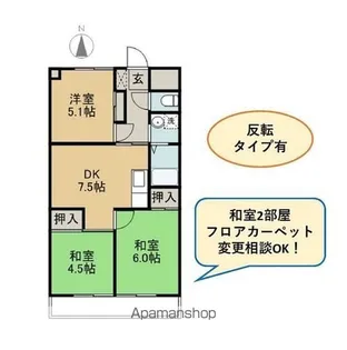 ソレイユフジ【5階】の間取り