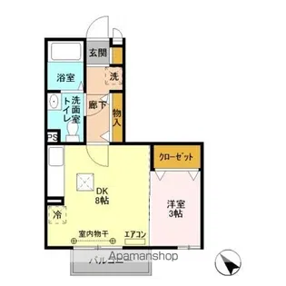 プレスティージュ大月【1階】の間取り