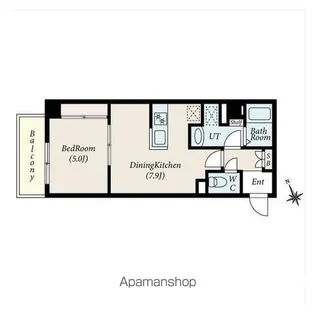 グローリオシェルト新宿山吹町【1階】の間取り