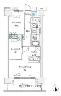 スカイグランデ津田沼【2階】の間取り