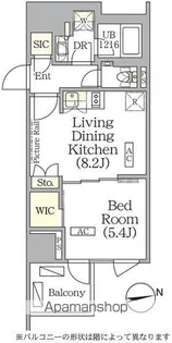 1LDKの間取り画像