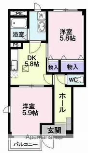 ヴィラ ベルグ【1階】の間取り
