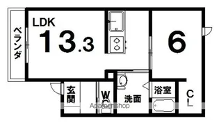 BAOBAB白樺【3階】の間取り