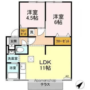 サンフェリカ茶畑 C【101号室】の間取り