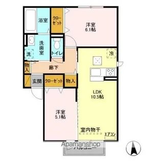 ゼピュロス学園の森 U【1階】の間取り