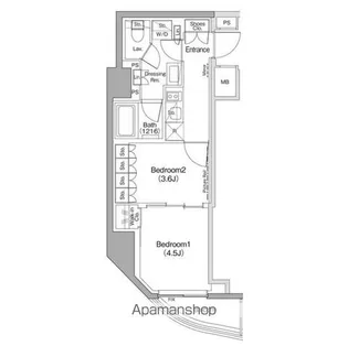 ザ・パークハビオ神楽坂【3階】の間取り