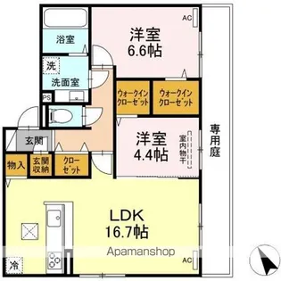 ティエード九大病院前【1階】の間取り