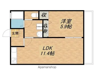 メゾンびわこ大橋【2階】の間取り