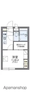 レオパレスイーストK【1階】の間取り