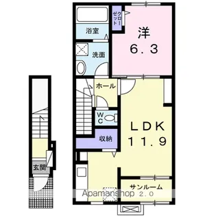 GLORIA【2階】の間取り