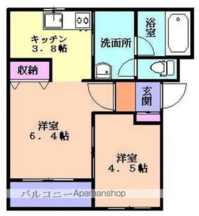 グリーンパル【201号室】の間取り
